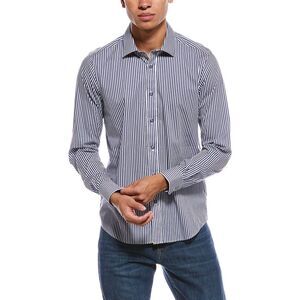 Paisley & Gray Mens  Samuel Stripe Shirt, Blue